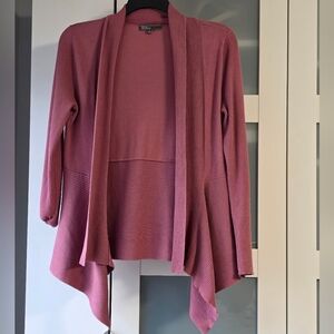 89th & Madison Rose Open-Front Draped Cardigan